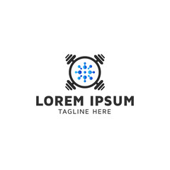 Lab physical fitness logo icon inspiration