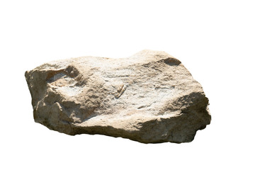 Fototapeta premium Object textured on white background of Scree Stone : The rocks from the mountains that have been submerged in water are then precipitated. For garden decoration design.