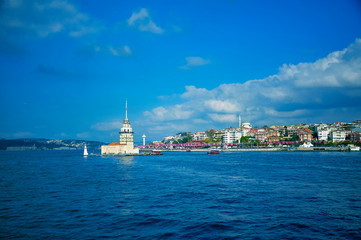 Fototapeta premium Maiden's Tower (Leander's Tower) in Istanbul Turkey.