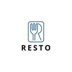 Restaurant, resto, food court, cafe logo template.