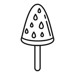 Watermelon ice cream icon. Outline watermelon ice cream vector icon for web design isolated on white background
