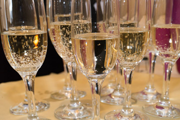champagne in a glass