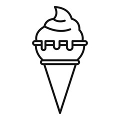 Milk shake ice cream icon. Outline milk shake ice cream vector icon for web design isolated on white background