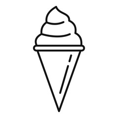 Modern tasty ice cream icon. Outline modern tasty ice cream vector icon for web design isolated on white background