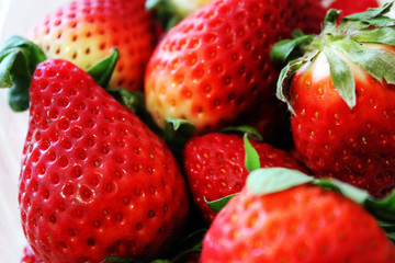 Here is a ripe strawberry