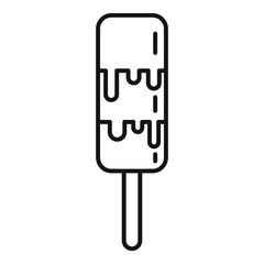Gelato popsicle icon. Outline gelato popsicle vector icon for web design isolated on white background