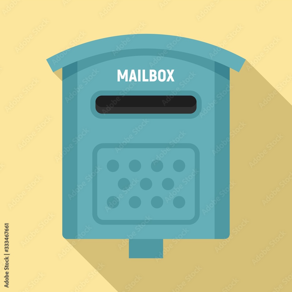 Aufkleber envelope mailbox icon. flat illustration of envelope mailbox vector icon for web design