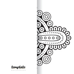 Obraz premium Mandala white background. Round floral ornament