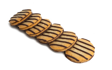 striped cookies isolated