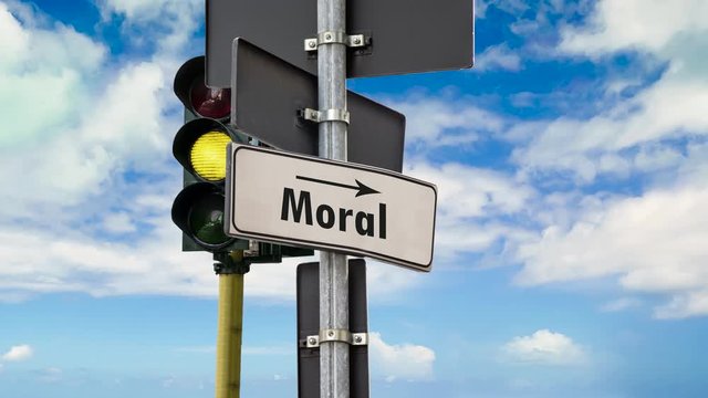 Street Sign the Way to Moral