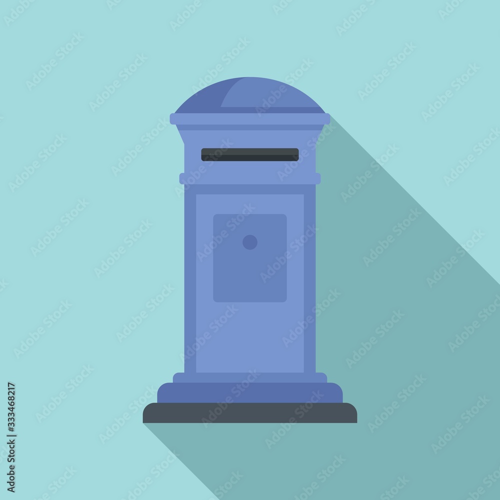 Poster home envelope inbox icon. flat illustration of home envelope inbox vector icon for web design