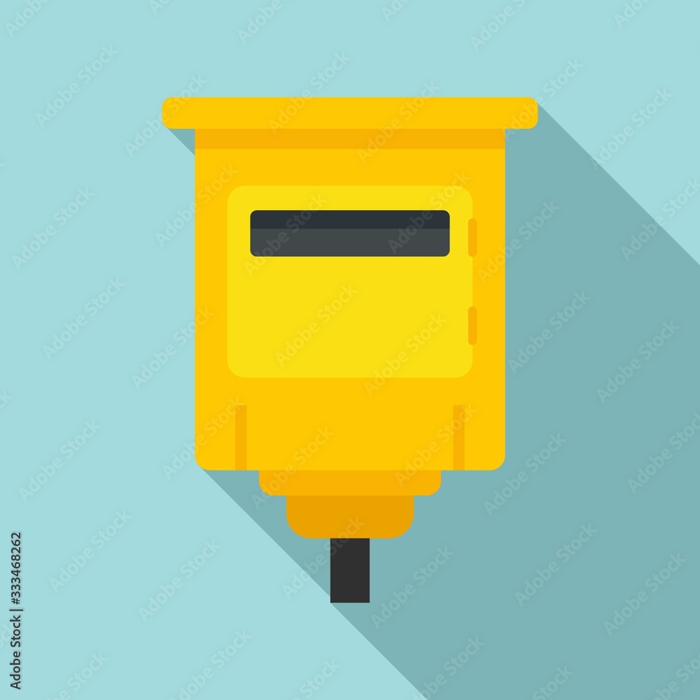 Aufkleber post mailbox icon. flat illustration of post mailbox vector icon for web design