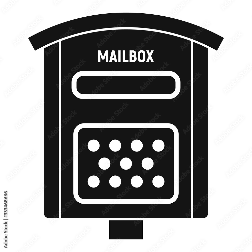 Poster envelope mailbox icon. simple illustration of envelope mailbox vector icon for web design isolated o