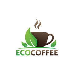 Eco Coffee Logo Template Design