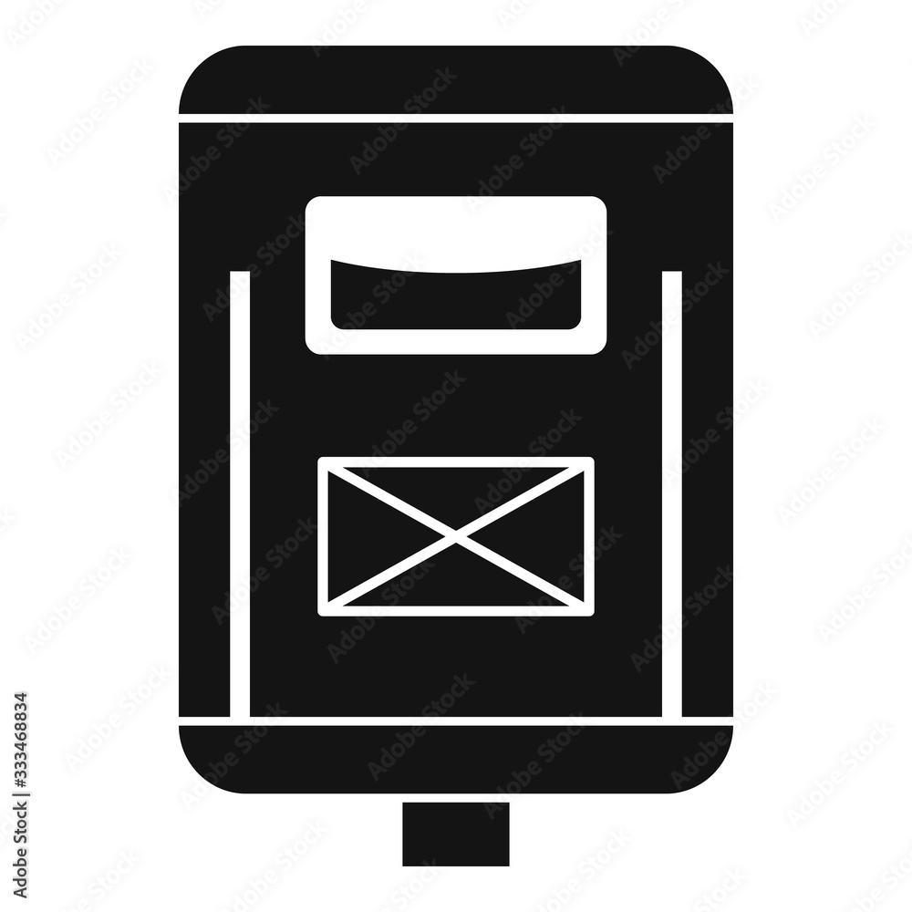 Poster newsletter mailbox icon. simple illustration of newsletter mailbox vector icon for web design isolat