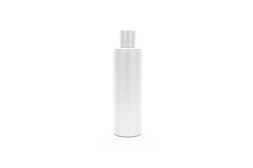 3D Rendering of Blank Cosmetic Product Mock Up Template on White