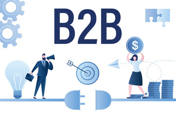 Teamwork,startup and cooperation background. B2b concept.