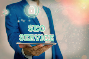 Handwriting text Seo Service. Conceptual photo techniques and procedures to increase the website...