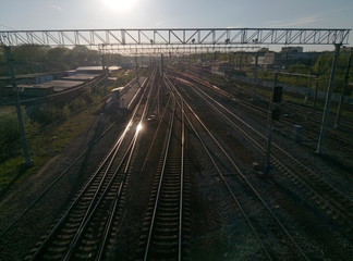 the railway at the bottom