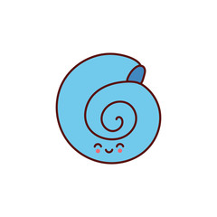 cute snail animal comic character