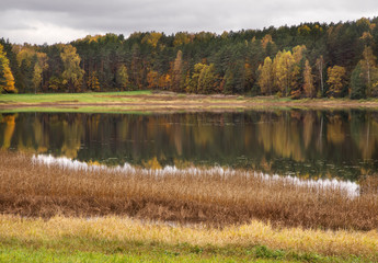 Malenets lake near Mikhaylovskoye - State museum-reserve of Alexander Pushkin. Pskov oblast. Russia