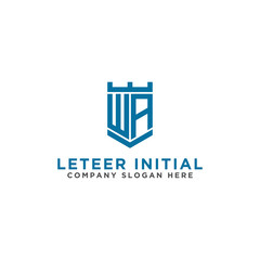 inspiring logo designs for companies from the initial letters of the WA logo icon. -Vectors
