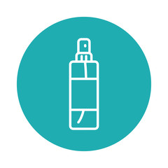 cleaning spray portable bottle icon, block style
