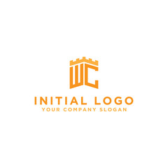 inspiring logo designs for companies from the initial letters of the WC logo icon. -Vectors