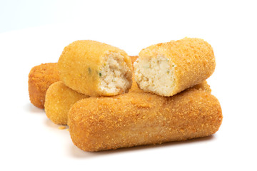 Chicken Croquettes surrounded by white background