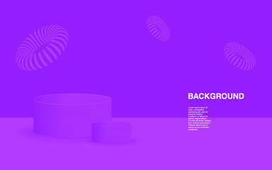 Vector background with gradient bright colors and minimalistic shapes