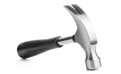 Close-up of hammer, isolated on white background