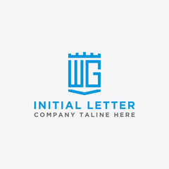 inspiring logo designs for companies from the initial letters of the WG logo icon. -Vectors