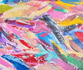 Abstract background from the smears of acrylic paint. Mixing multicolored oil paint