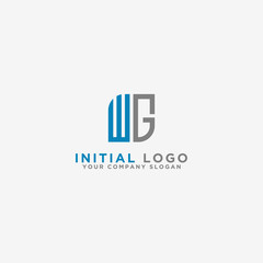 inspiring logo designs for companies from the initial letters of the WG logo icon. -Vectors