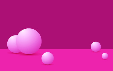 Vector background with gradient bright colors and minimalistic shapes