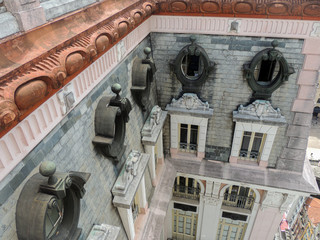 detail of Tower Martinelli Building in sao paulo