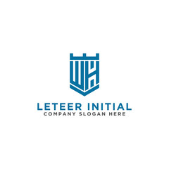 inspiring logo designs for companies from the initial letters of the WH logo icon. -Vectors
