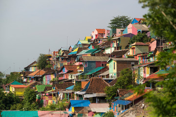 Rainbow Village on Semarang, Java, Indonesia