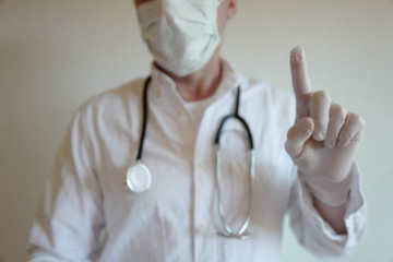 médecin gants masque signe 