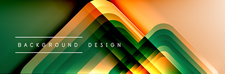 Round squares shapes composition geometric abstract background. Vector Illustration