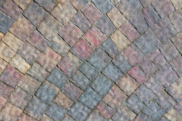masonry wall paving stones as a background close up