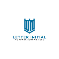 inspiring logo designs for companies from the initial letters of the WN logo icon. -Vectors