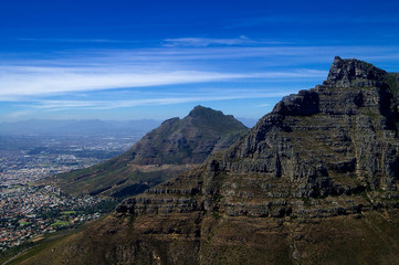 Cape Town and Table Mountain aerial view