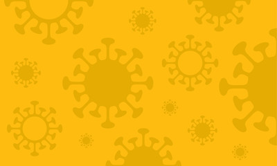 Empty Virus Symbol Yellow Sign Background Design Banner