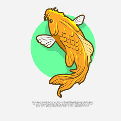 Koi fish drawing vector illustration. Good for pond or koi farm and any japanese element.