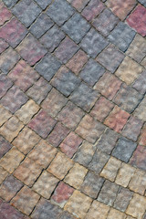 masonry wall paving stones as a background close up