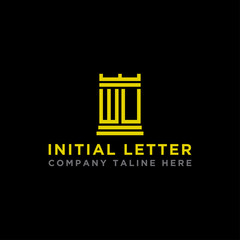 inspiring logo designs for companies from the initial letters of the WU logo icon. -Vectors
