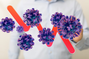 The coronavirus impacts the global economy..
