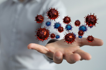 epidemic digital virus  3d protection.
