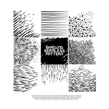 Abstract pattern handrawn vector illustration in black and white
